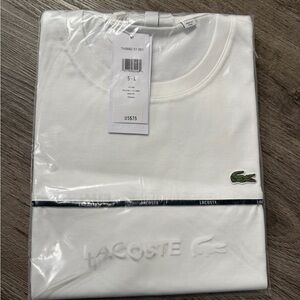 Lacoste Premium White Crew Neck Tee